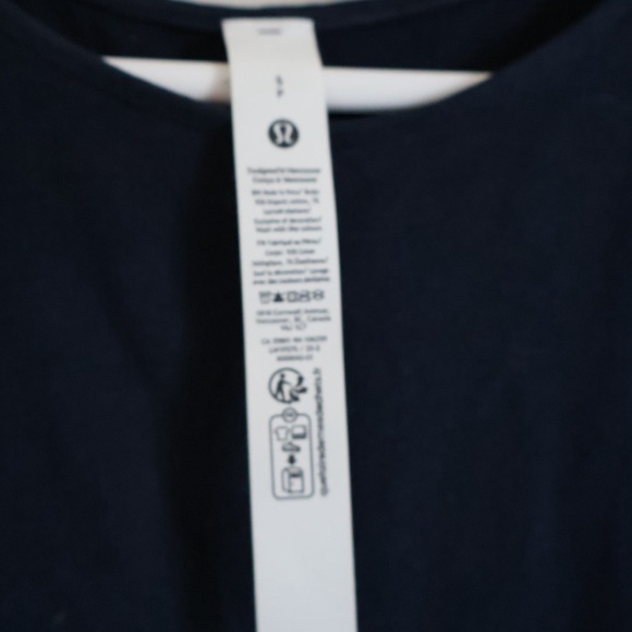 Lululemon Organic Cotton Cinched-Waist Dress True Navy Size Small - Picture 4 of 6